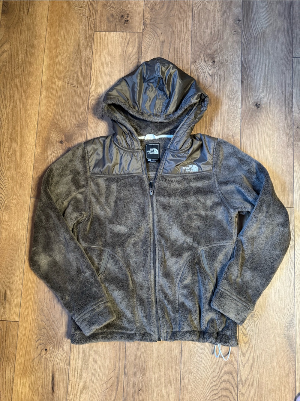 The North Face Hooded Plush Fleece Jacket in  Brown
